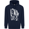 London Girl Mens 80% Cotton Hoodie Navy Blue