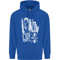 London Girl Mens 80% Cotton Hoodie Royal Blue