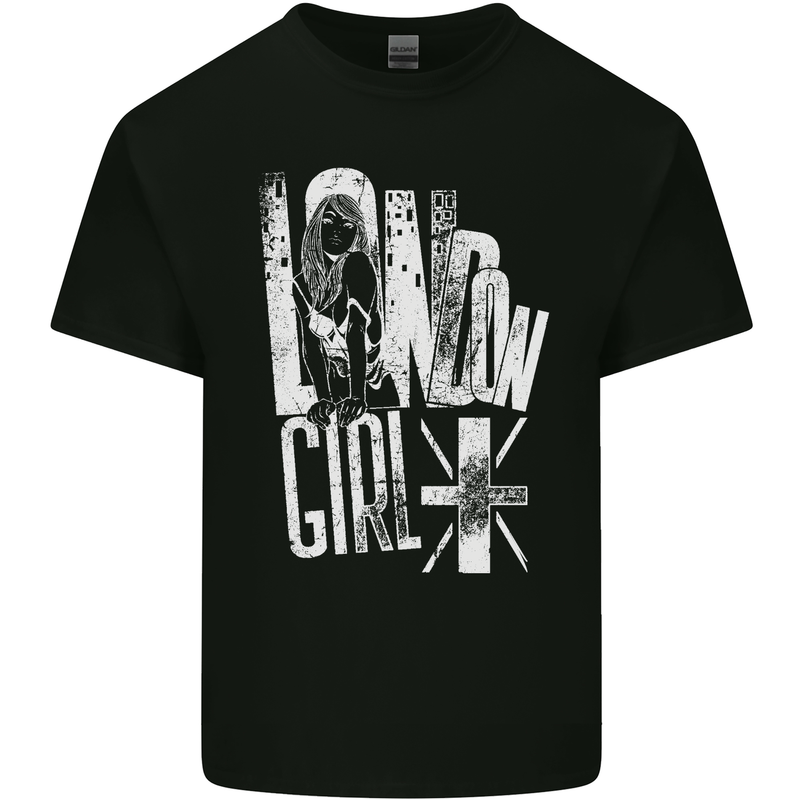 London Girl Mens Cotton T-Shirt Tee Top Black