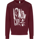 London Girl Mens Sweatshirt Jumper Maroon