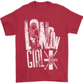 London Girl Mens T-Shirt 100% Cotton Red