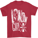 London Girl Mens T-Shirt 100% Cotton Red