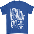 London Girl Mens T-Shirt 100% Cotton Royal Blue