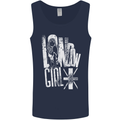 London Girl Mens Vest Tank Top Navy Blue