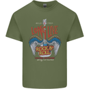 Long Live Rock n Roll Heavy Metal Guitar Mens Cotton T-Shirt Tee Top Military Green
