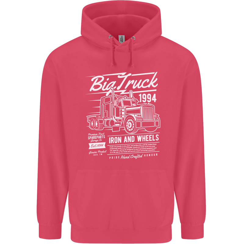 Lorry Driver HGV Big Truck Childrens Kids Hoodie Heliconia