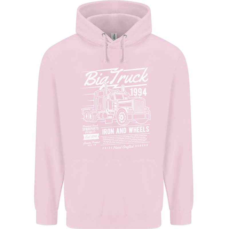 Lorry Driver HGV Big Truck Childrens Kids Hoodie Light Pink