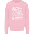 Lorry Driver HGV Big Truck Kids Sweatshirt Jumper Light Pink