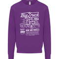 Lorry Driver HGV Big Truck Kids Sweatshirt Jumper Purple