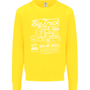 Lorry Driver HGV Big Truck Kids Sweatshirt Jumper Yellow