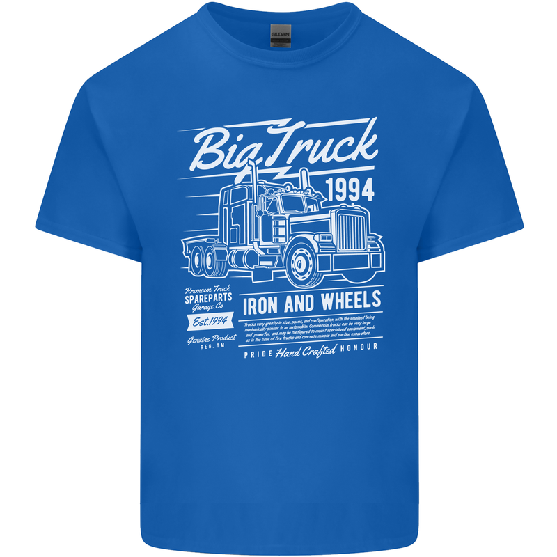 Lorry Driver HGV Big Truck Kids T-Shirt Childrens Royal Blue