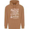 Lorry Driver HGV Big Truck Mens 80% Cotton Hoodie Caramel Latte