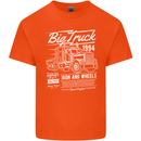 Lorry Driver HGV Big Truck Mens Cotton T-Shirt Tee Top Orange
