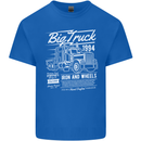 Lorry Driver HGV Big Truck Mens Cotton T-Shirt Tee Top Royal Blue