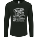 Lorry Driver HGV Big Truck Mens Long Sleeve T-Shirt Black