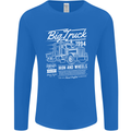 Lorry Driver HGV Big Truck Mens Long Sleeve T-Shirt Royal Blue