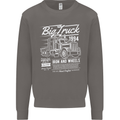 Lorry Driver HGV Big Truck Mens Sweatshirt Jumper Charcoal