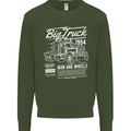 Lorry Driver HGV Big Truck Mens Sweatshirt Jumper Forest Green