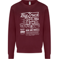 Lorry Driver HGV Big Truck Mens Sweatshirt Jumper Maroon