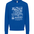 Lorry Driver HGV Big Truck Mens Sweatshirt Jumper Royal Blue