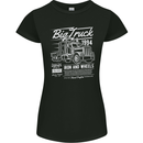 Lorry Driver HGV Big Truck Womens Petite Cut T-Shirt Black