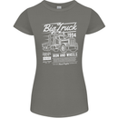 Lorry Driver HGV Big Truck Womens Petite Cut T-Shirt Charcoal