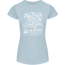Lorry Driver HGV Big Truck Womens Petite Cut T-Shirt Light Blue