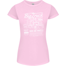 Lorry Driver HGV Big Truck Womens Petite Cut T-Shirt Light Pink