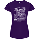 Lorry Driver HGV Big Truck Womens Petite Cut T-Shirt Purple