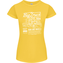 Lorry Driver HGV Big Truck Womens Petite Cut T-Shirt Yellow