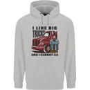 Lorry Driver I Like Big Trucks I Cannot Lie Trucker Childrens Kids Hoodie Sports Grey