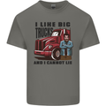 Lorry Driver I Like Big Trucks I Cannot Lie Trucker Kids T-Shirt Childrens Charcoal
