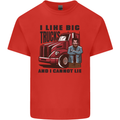 Lorry Driver I Like Big Trucks I Cannot Lie Trucker Kids T-Shirt Childrens Red