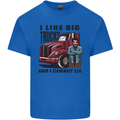 Lorry Driver I Like Big Trucks I Cannot Lie Trucker Kids T-Shirt Childrens Royal Blue