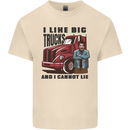 Lorry Driver I Like Big Trucks I Cannot Lie Trucker Mens Cotton T-Shirt Tee Top Natural