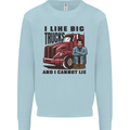 Lorry Driver I Like Big Trucks I Cannot Lie Trucker Mens Sweatshirt Jumper Light Blue