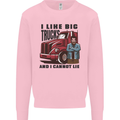 Lorry Driver I Like Big Trucks I Cannot Lie Trucker Mens Sweatshirt Jumper Light Pink