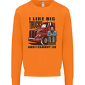 Lorry Driver I Like Big Trucks I Cannot Lie Trucker Mens Sweatshirt Jumper Orange