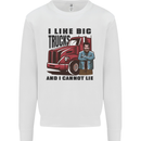 Lorry Driver I Like Big Trucks I Cannot Lie Trucker Mens Sweatshirt Jumper White