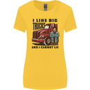 Lorry Driver I Like Big Trucks I Cannot Lie Trucker Womens Wider Cut T-Shirt Yellow