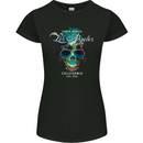 Los Angeles Surf Skull Surfing Womens Petite Cut T-Shirt Black