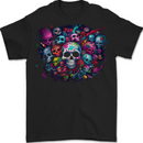 Lots of Skulls Mens T-Shirt 100% Cotton BLACK