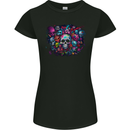 Lots of Skulls Womens Petite Cut T-Shirt Black