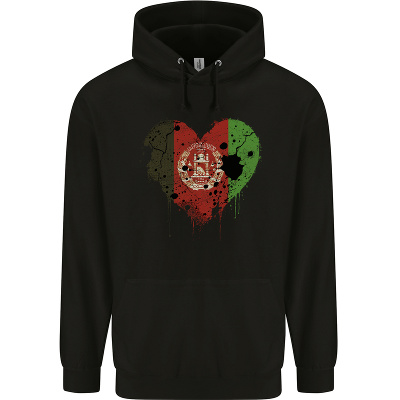 Love Afghanistan Flag Afghan Day Football Mens 80% Cotton Hoodie Black