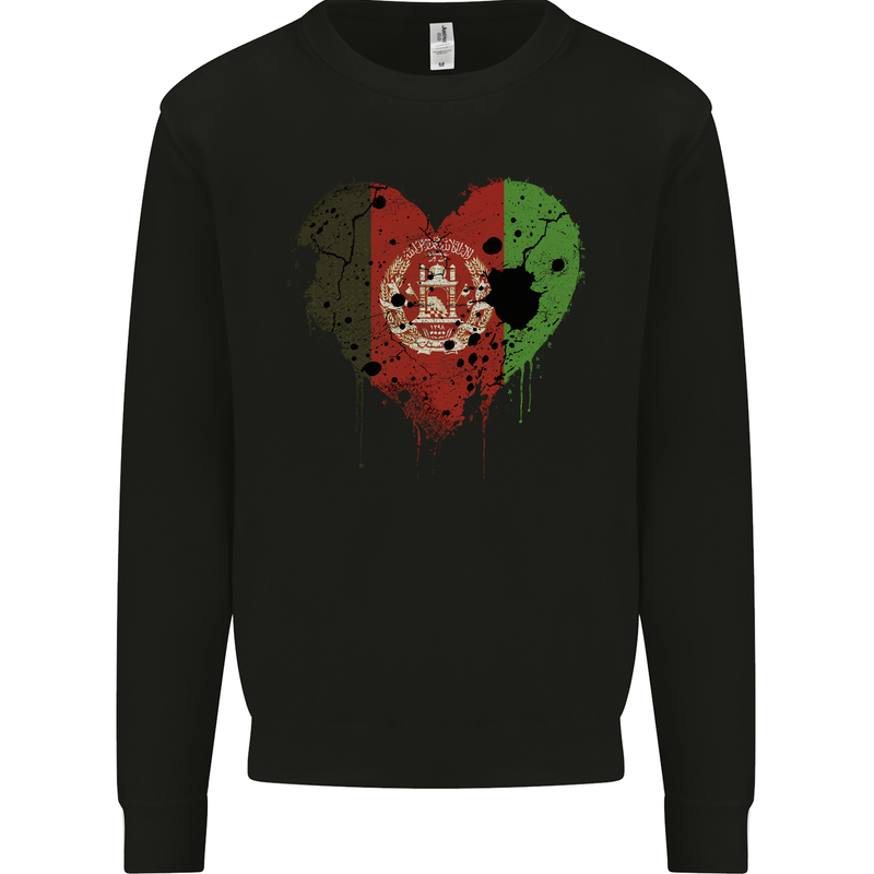 Love Afghanistan Flag Afghan Day Football Mens Sweatshirt Jumper Black