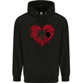 Love Albania Flag Albanian Day Football Childrens Kids Hoodie Black