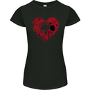 Love Albania Flag Albanian Day Football Womens Petite Cut T-Shirt Black