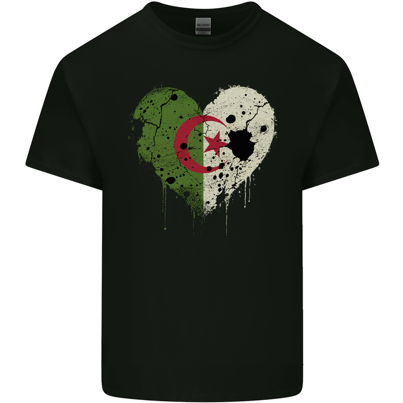 Love Algeria Flag Algerian Day Football Kids T-Shirt Childrens Black