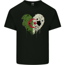 Love Algeria Flag Algerian Day Football Mens Cotton T-Shirt Tee Top Black