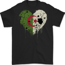 Love Algeria Flag Algerian Day Football Mens Gildan Cotton T-Shirt Black